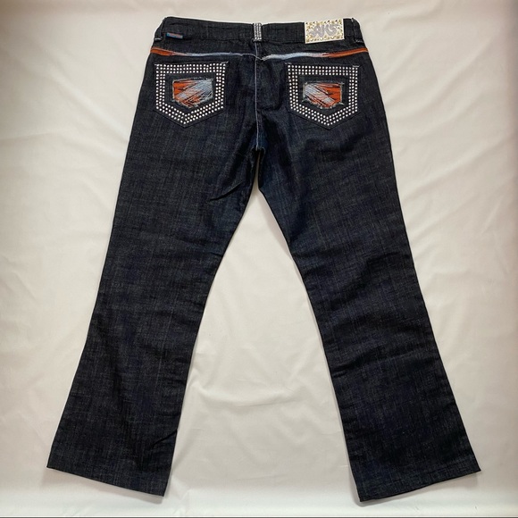 HOST PICK Akademiks Jeans Embroidered and Jewelled Size 36 - Picture 8 of 9